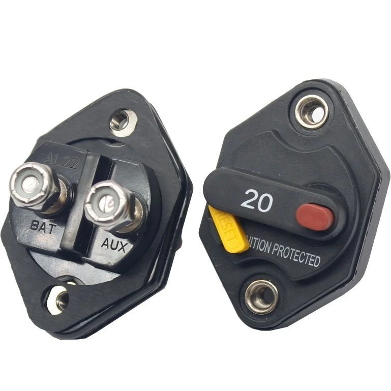 12V-32V DC 10A 15A 20A 30A 40A 50A 60A  IP67 Waterproof Circuit Breaker Blow Reset Fuse Switch Inverter For Car Audio Marine