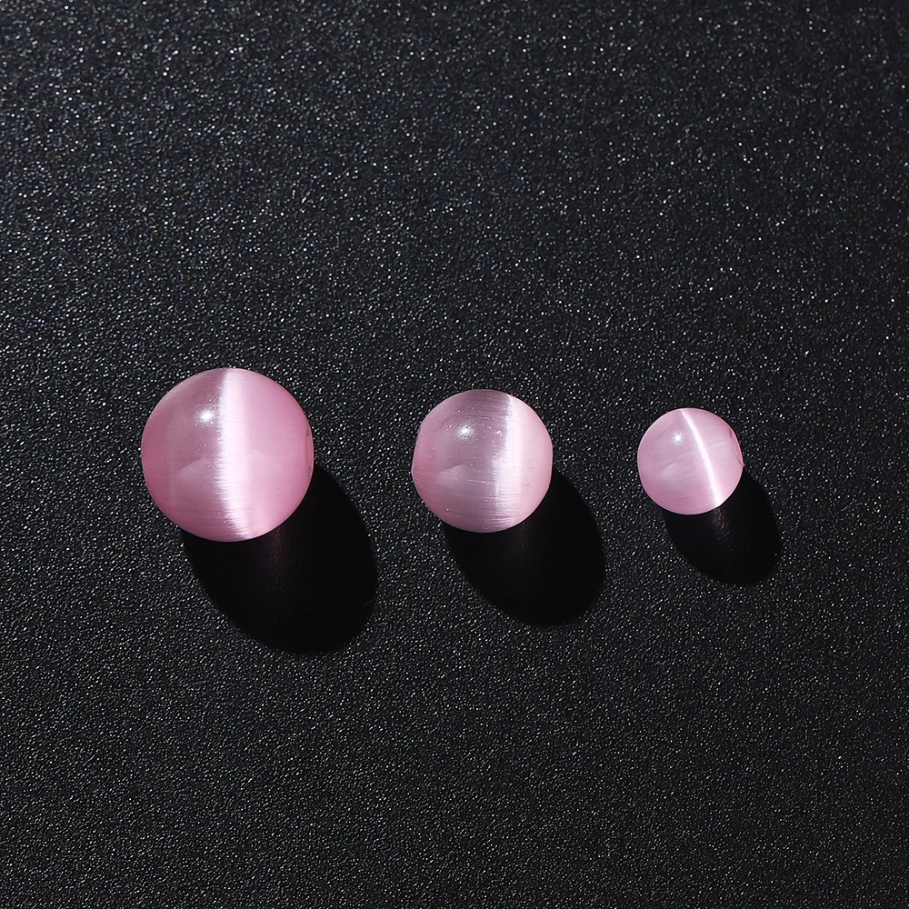 50pcs 6/8/10mm Natural Stone White Moonstone Cat Eye Beads Round Loose Spacer Beads DIY Charm Bracelets Necklace Jewelry Making