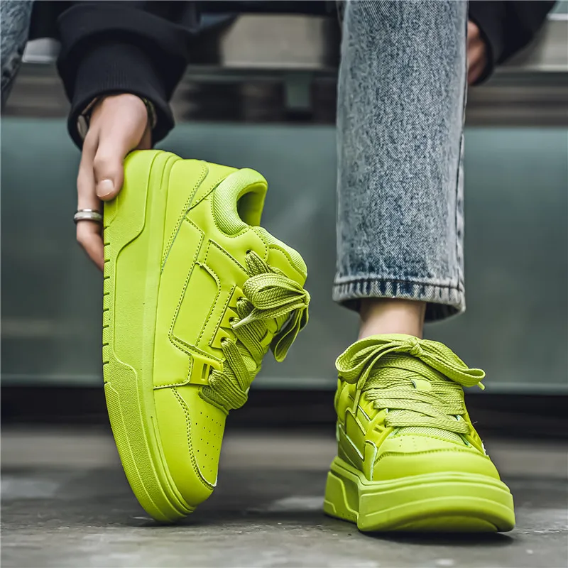 Simple solid color men's shoes, light luxury, high-end feel, comfortable to wear, sports sneakers, casual shoes