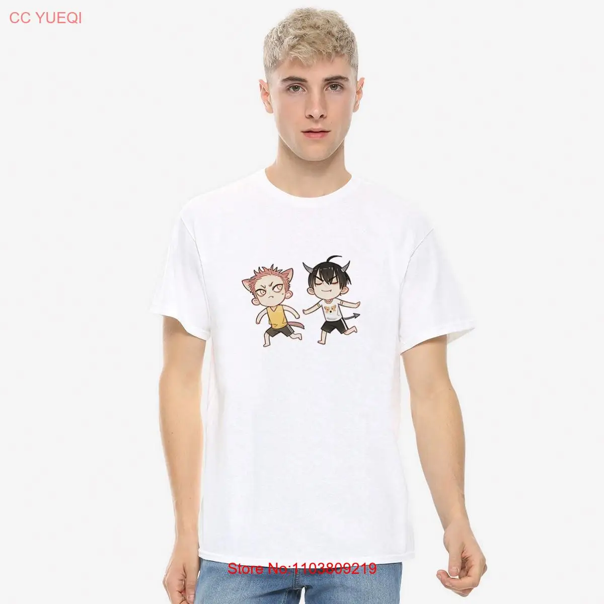 19 Days Kawaii He Tian and Mo Guan Shan T Shirt Cotton  Sizes LDX 440362 long or short sleeves