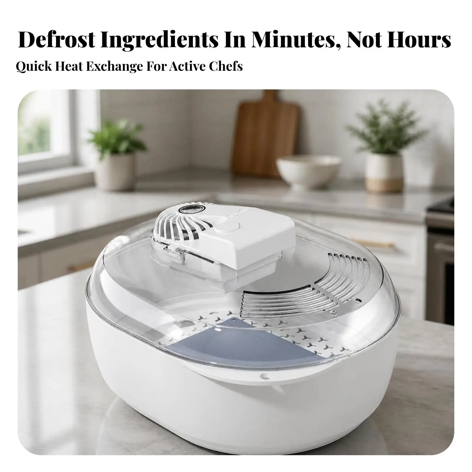 4 in 1 Upgrade Meat Defroster Plate with Drain Tray and Basin for Frozen Steak Fish Thawing Kitchen Gadget