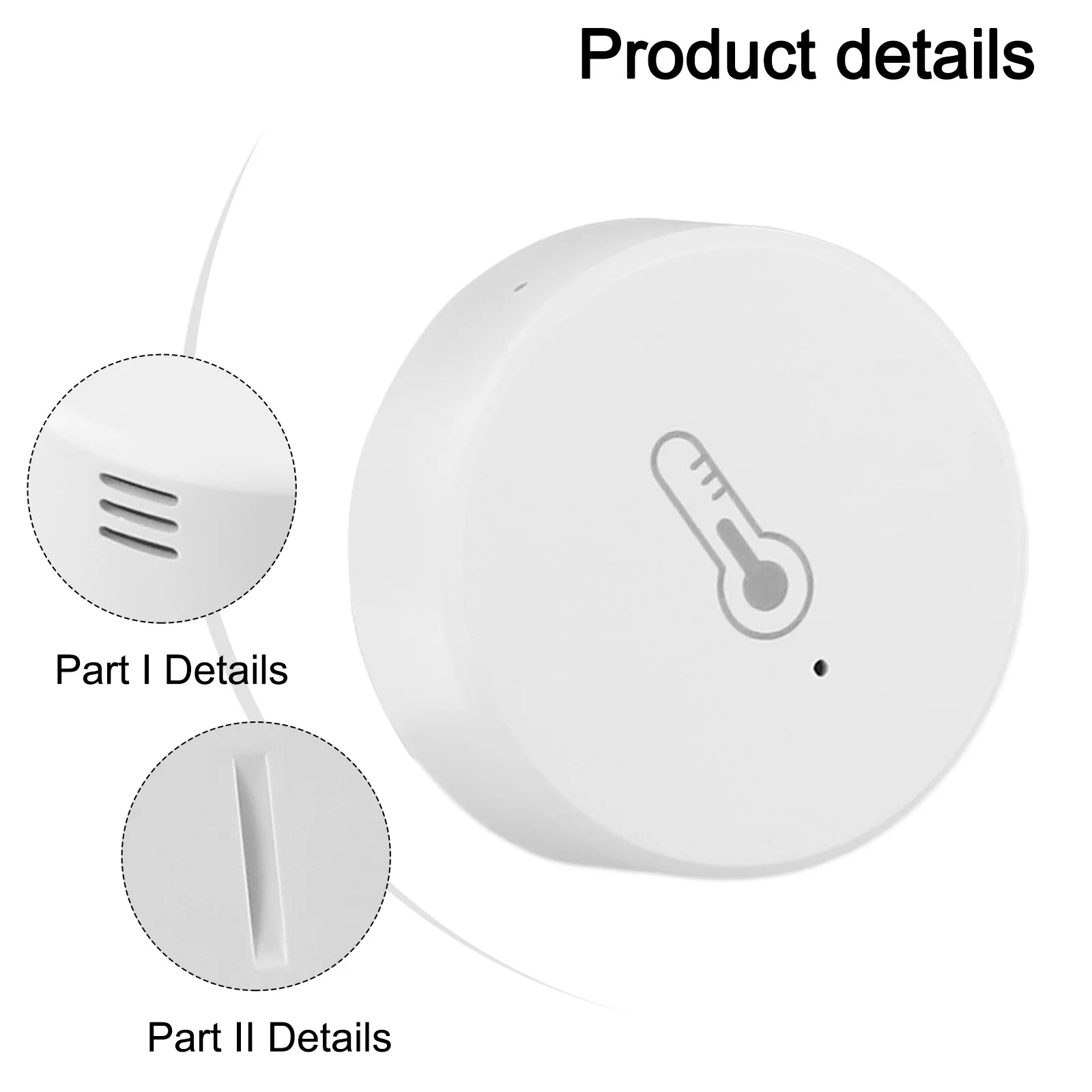 Smart Home Environment Smart Thermometer Home Automation Device 0 95 RH 40*40*13mm CR2450 0.3 3 For Zigbee Hub