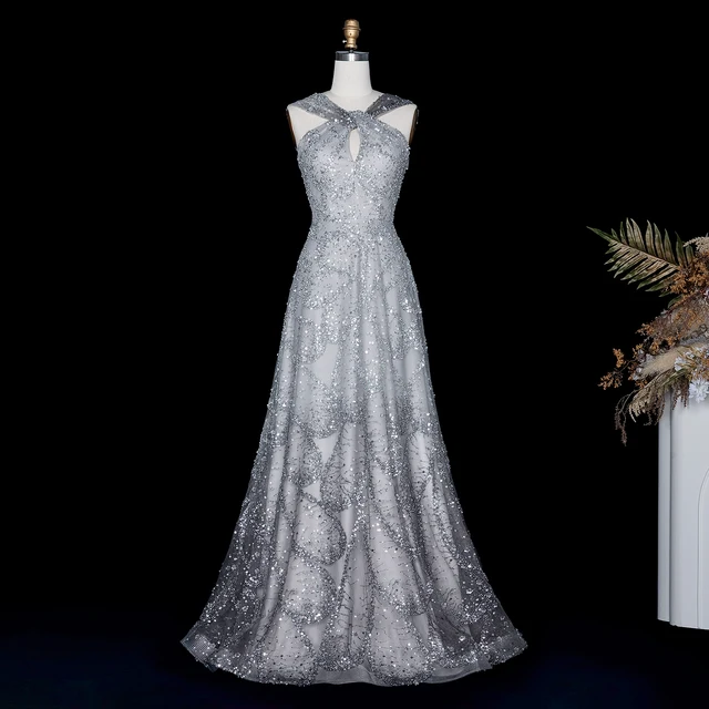Sharon Said Elegant A Line Evening Dresses Criss-cross Luxury Beaded Women's Formal Wedding Guest Party Gowns SS709 Customized 5 Sharon Said Elegant A Line Evening Dresses Criss-cross Luxury Beaded Women's Formal Wedding Guest Party Gowns SS709 Customized 5