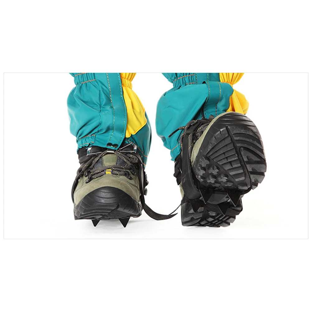 

Portable Anti-slip Crampons for Ice Snow Hiking Climbing Durable Rubber Manganese Steel 4 Claws Shoe Cover Grips Lightweight