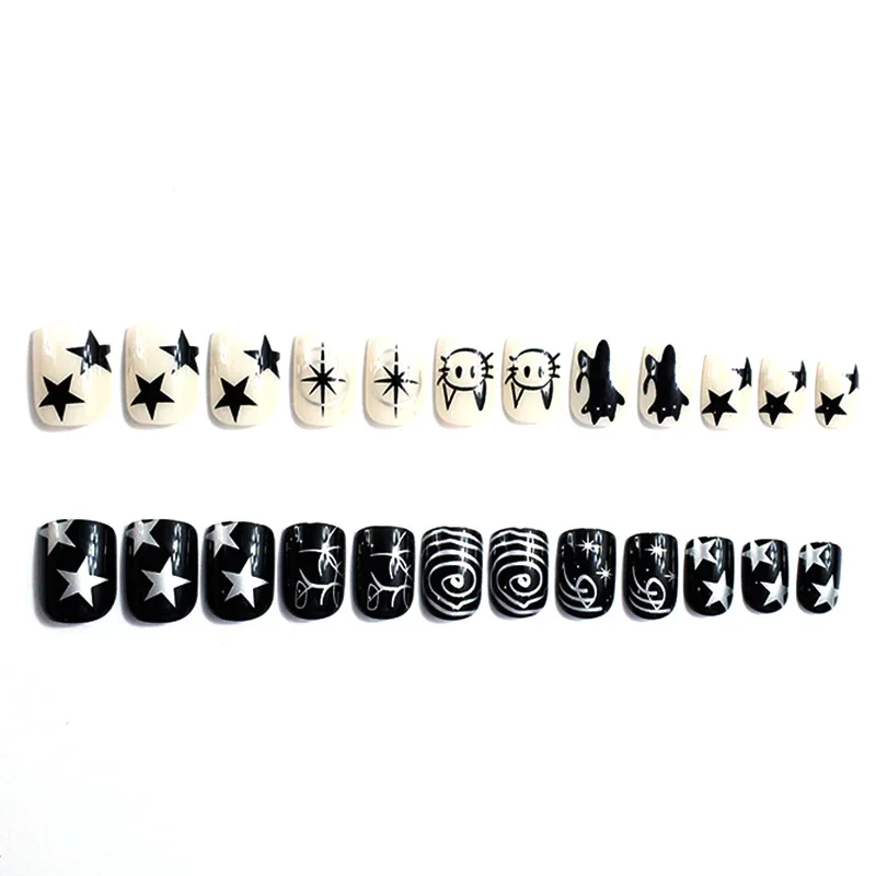 24 Uds. de Uñas Postizas Cuadr - Nail Art Y2K reseña y precio