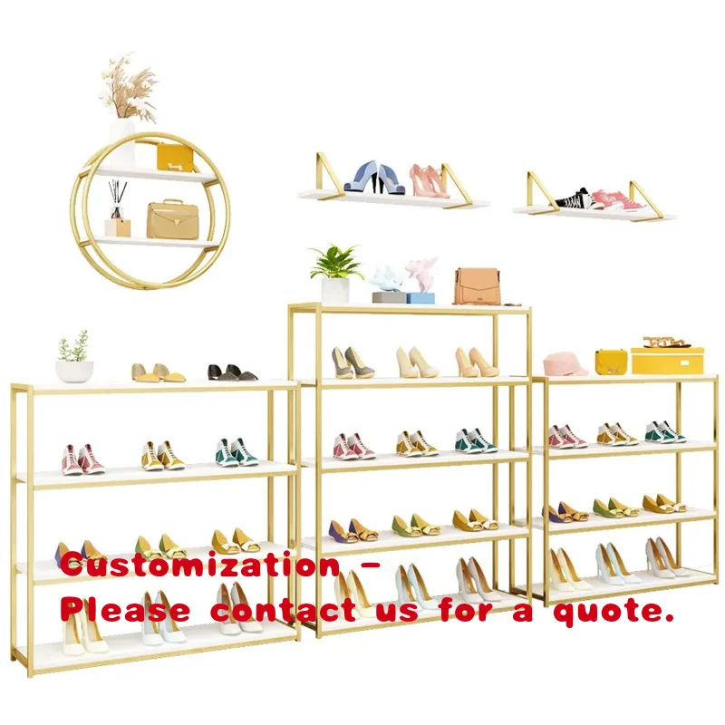 custom.Custom Size Metal Shelf Iron Wooden Ladies Handbags Women High Heel Shoes Display Stand Bag Shop