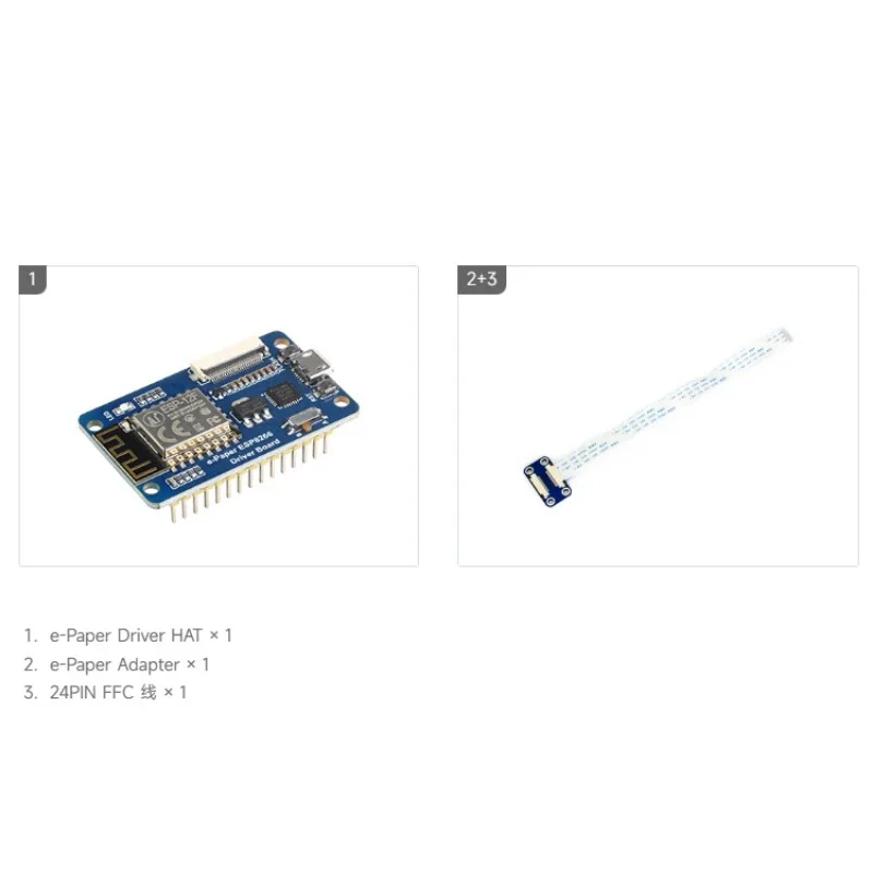 Waveshare-placa controladora de papel electrónico Universal con WiFi SoC ESP8266 a bordo, compatible con varios paneles de papel electrónico Waveshare SPI raw