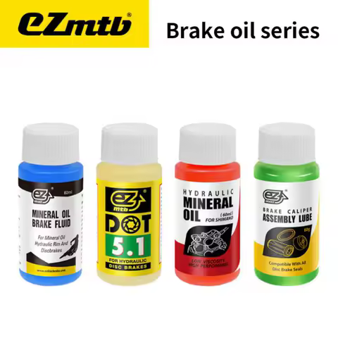 Ezmtb 60ml Bicycle Brake Oil Mineral Oil Hydraulic Disc Brake DOT 4 5.1 Brake Fluid Piston Lubricating Oil Hydraulic Oil Disc