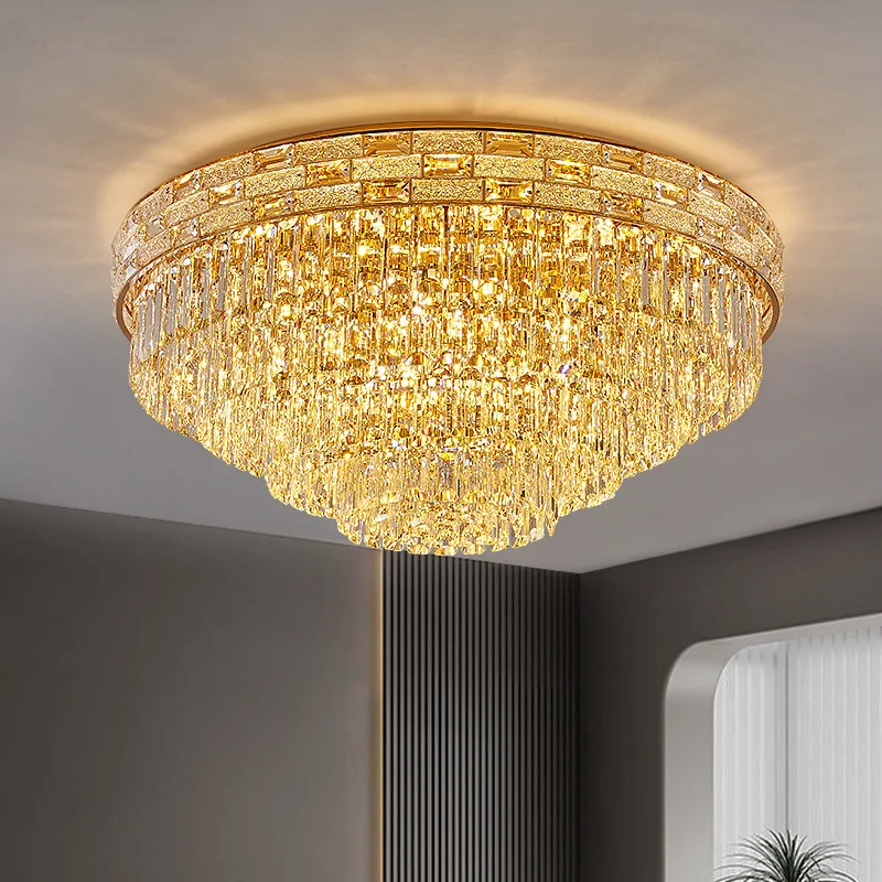 

Post-modern light luxury living room crystal ceiling lamp lamparade techo colgantes entrance lighting