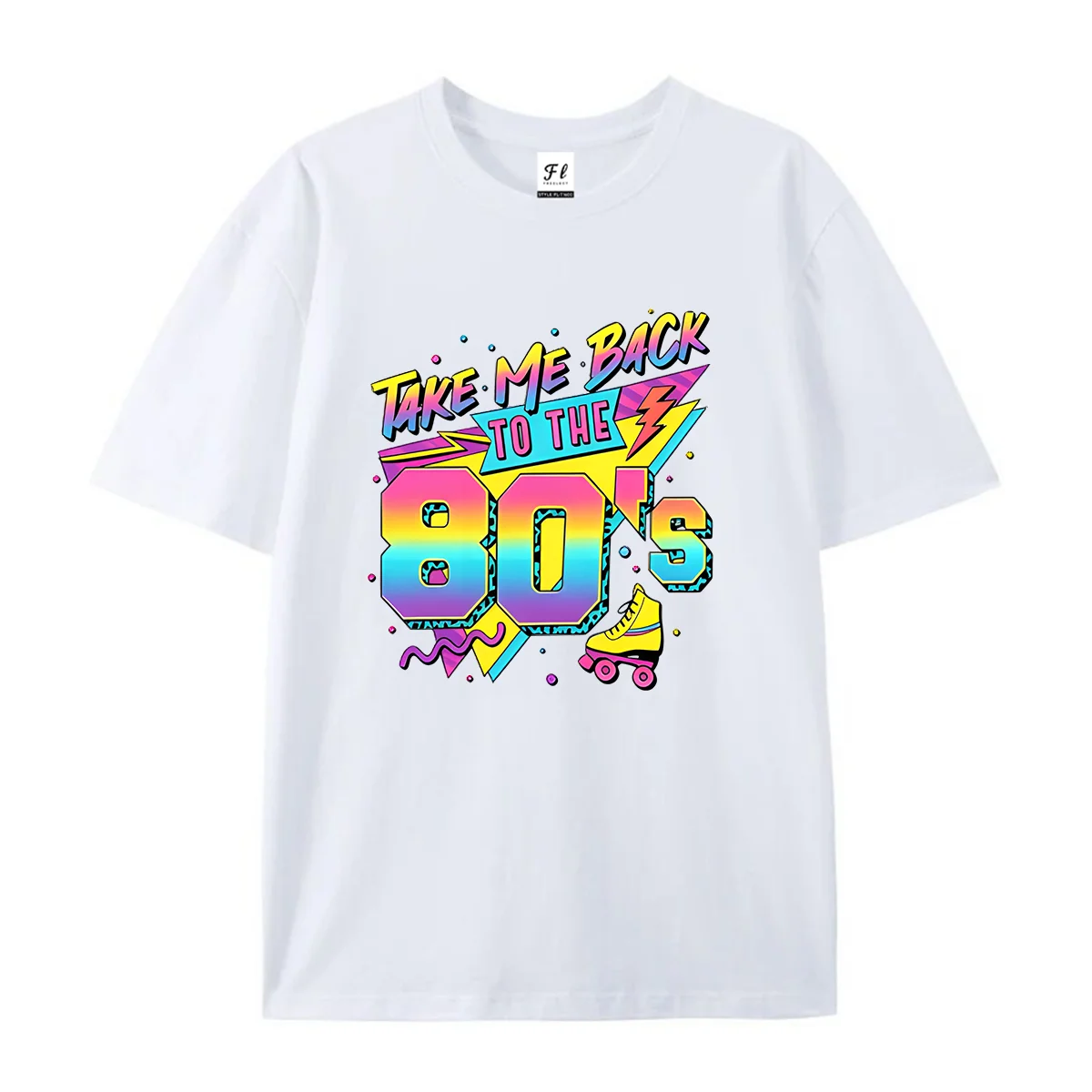 Women Short Sleeve T Shirt Take Me Back To The 80S Retro Roller Skate Graphic Tee 80s Party Vintage Casual Summer Tops for Ladie