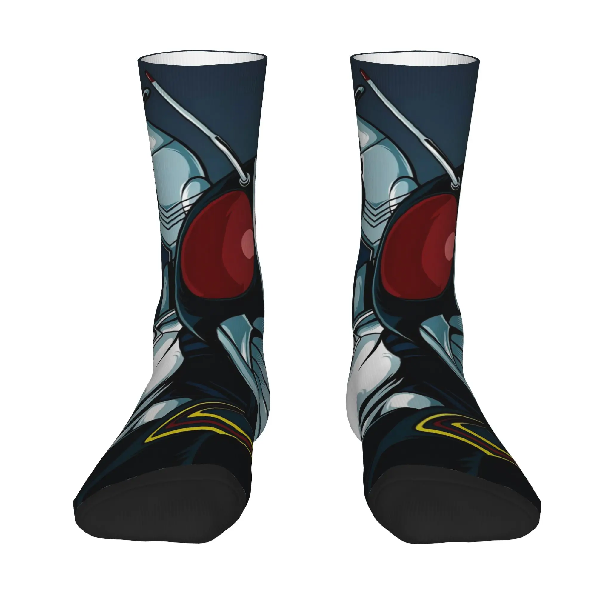 Funny Sock BANDAI Kamen Rider 30 Hip Hop Seamless Pattern Printed Men Socks Novelty Men's Socks