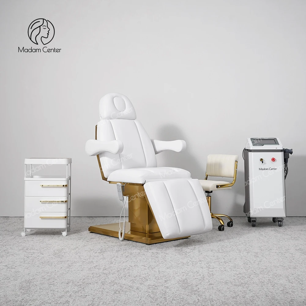 Madamcenter Modern Design Electric Hydraulic Massage Surgical Bed 3 Motors Aesthetic Cosmetology Chair 'Camilla'-for Beauty Care