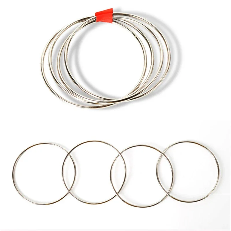 4pcs Magic Toy Metal Rings Classic Linking Iron Hoops Fun Magic Trick Playing Props Toys Tools Close-up Magic Tools Supplies