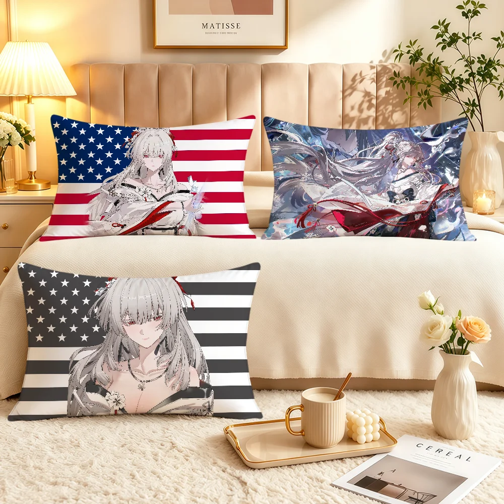 hiyuki wuwa game cushion cover soft Rectangle Pillowcover Home Sofa living Room Decor Dorm bedside hogar Pillowcase gift