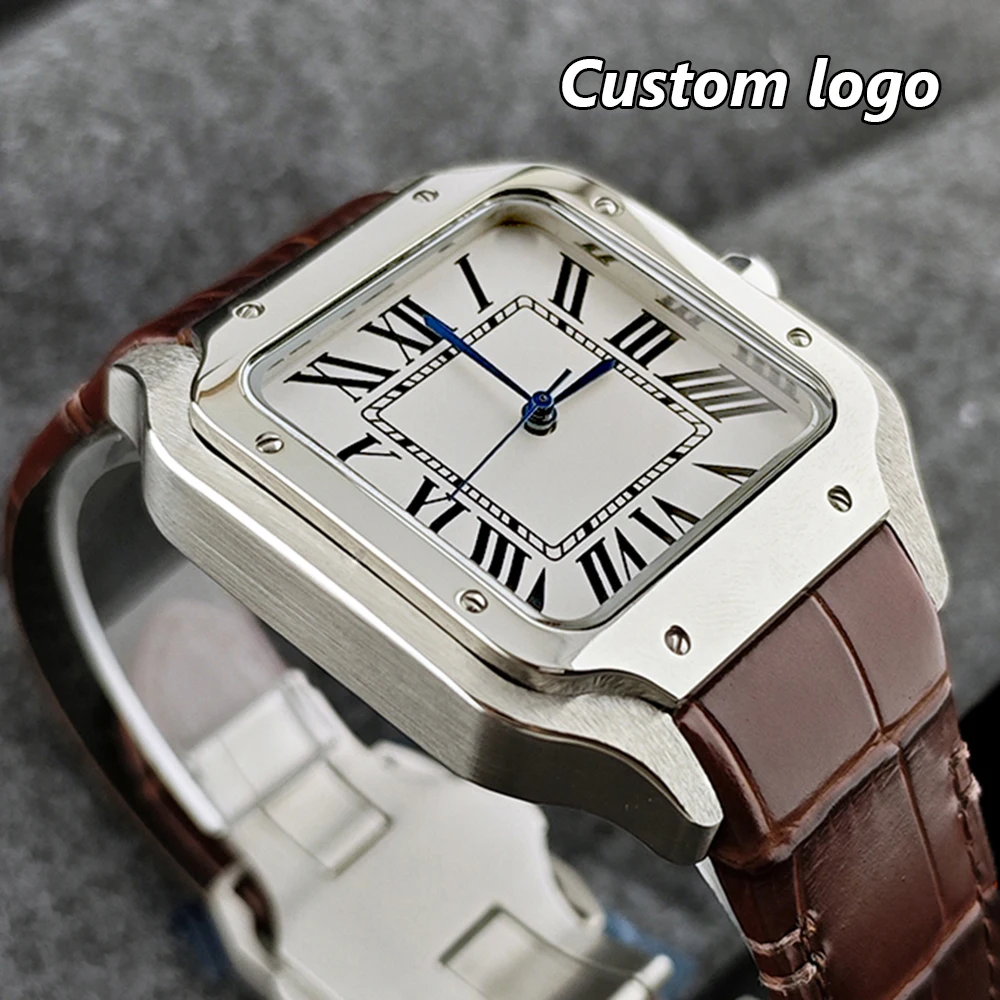 Orologio da uomo NH35 Orologio da uomo in acciaio inossidabile con logo personalizzato da 38 mm adatto per accessori per orologi con movimento NH35