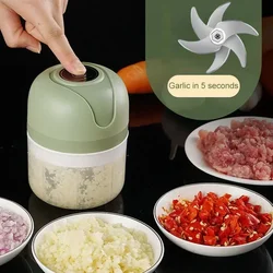 250ml Electric Kitchen Food Chopper Mini Garlic Masher Crusher USB Portable Meat Grinder Vegetable Chopper For Kitchen Gadgets