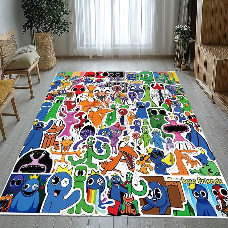 Thriller Cute R-Rainbow Friends Game Non-Slip Large Area Rug for Living Room,Bedroom Playroom Carpet Mat for Sofa,Home Decor
