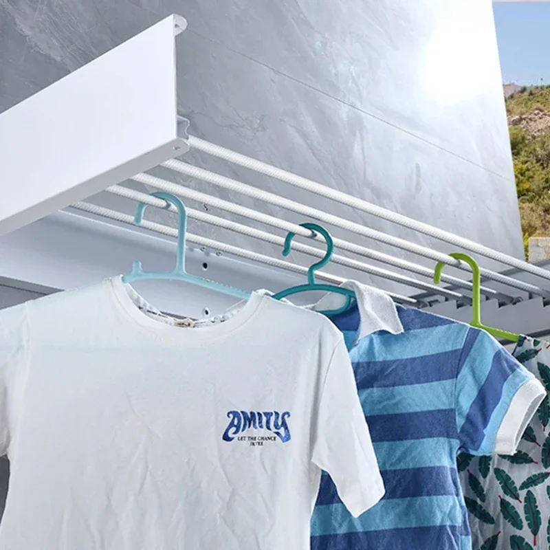 5 Cross Retractable Laundry Drying Rack Clothes Airer Bathroom Towel Rack Collapsible Dryer Home Bathroom Accessory