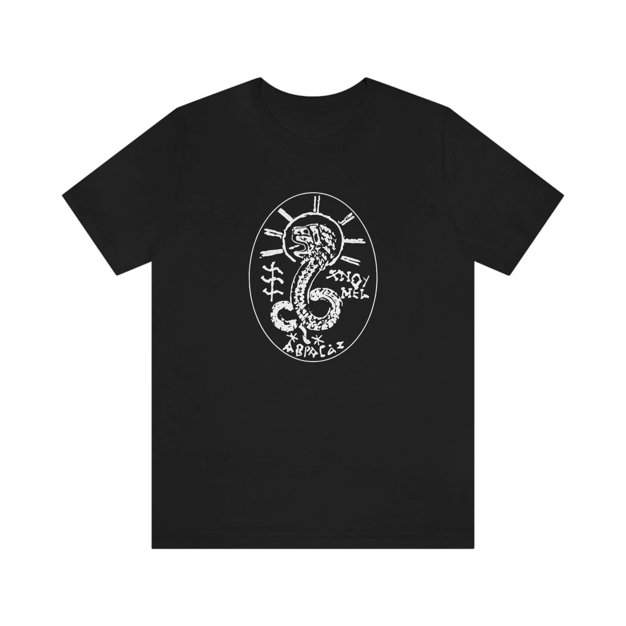 Demiurge, cabeça de leão gnostic unissex camisa manga curta camiseta gráfica retro streetwear alta qualidade tripulação-pescoço manga curta