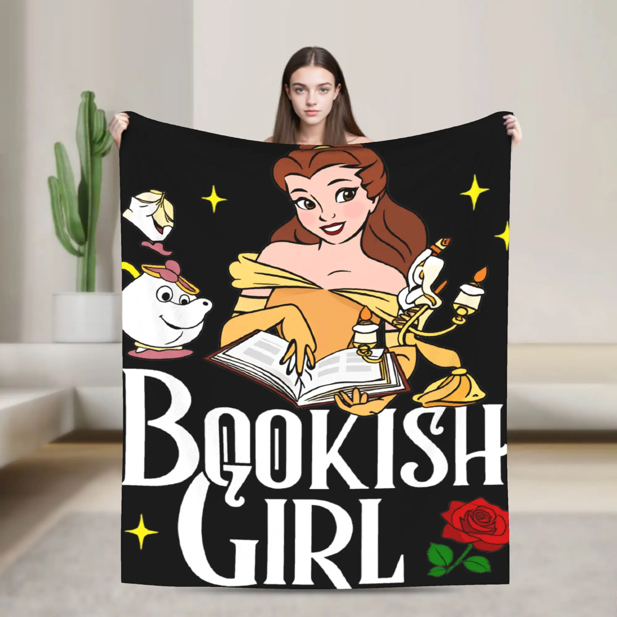 الجمال والوحش بطانية ناعمة للأطفال الكبار أفخم رمي بطانية الرسم الأريكة السرير الفانيلا المفرش أريكة غطاء سرير #1