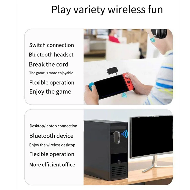 GR11 Pemancar dan Penerima Bluetooth Mobil Dua-dalam-Satu Adaptor Audio Bluetooth Mobil Baru 1Set