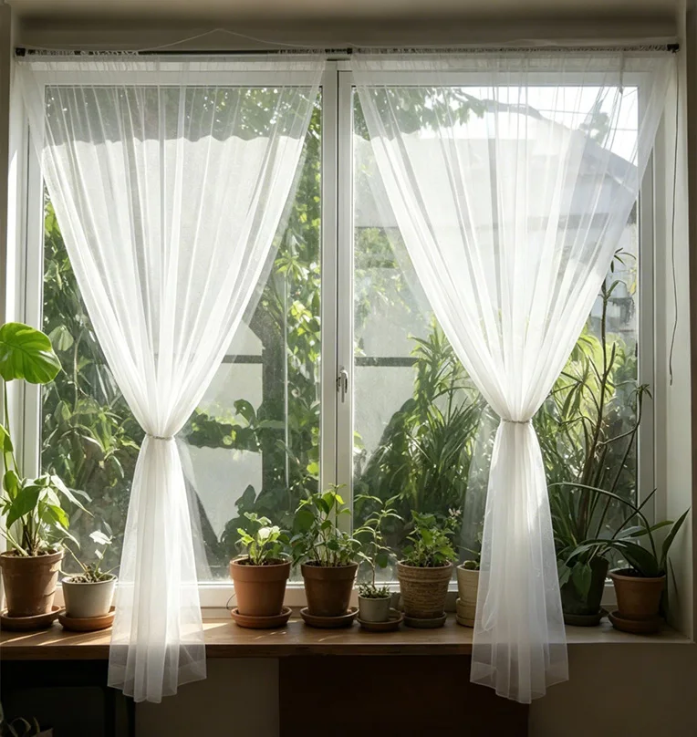 Outdoor Plant Insect Net Curtain 1/2 Panels Mosquito Net Pavilion Fly Pest Control Curtain Garden Bug Protection for Courtyard