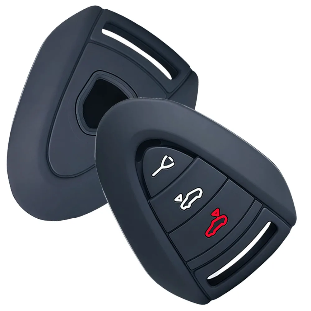 New Silica Gel Key Cover For Porsche 911 997 Boxster 987 Cayman Parts Key Car Remote 3 Button Accessories Fob Shell