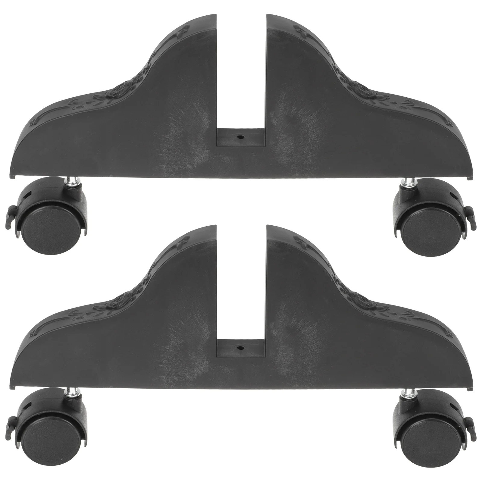 

2 Pcs Snails Office Black Out Curtains Screen Panel Feet Plastic Home Divider Stand