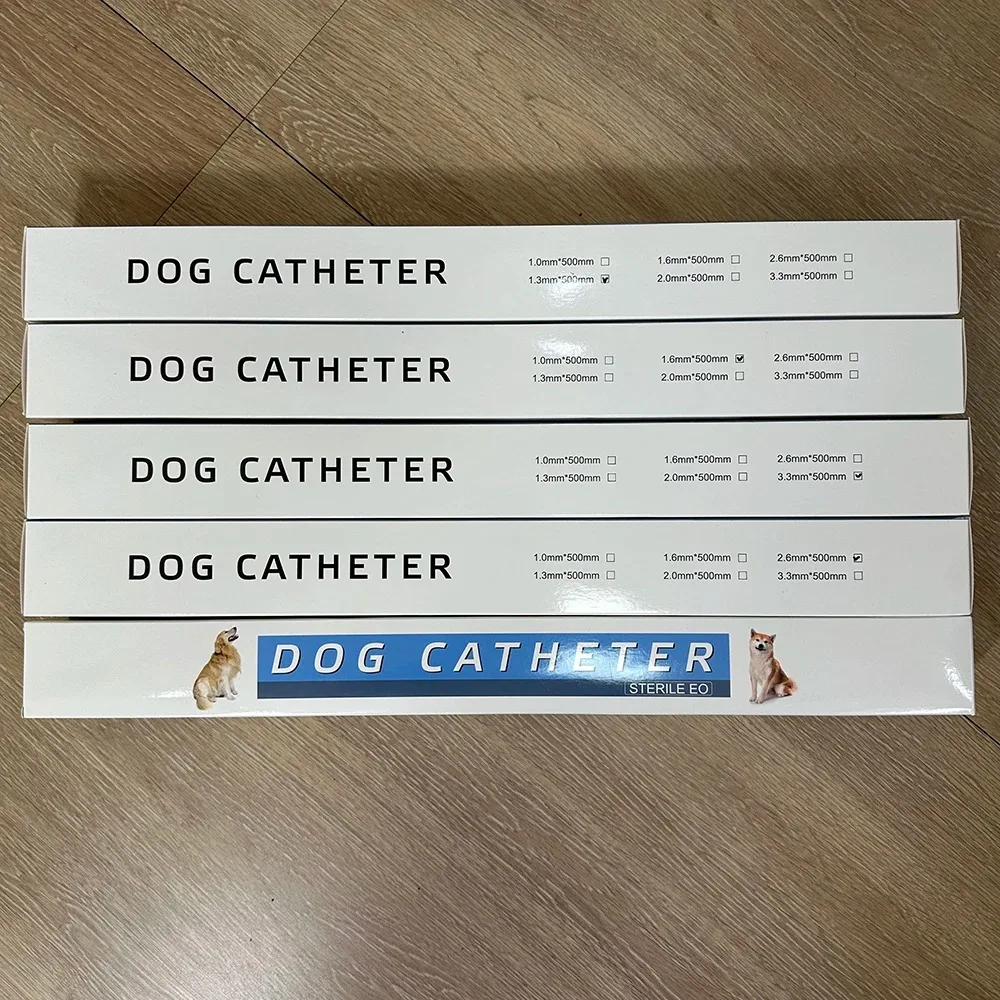 10Pcs Disposable Dog Catheters Sterile Veterinary Urinary Catheter Sterile Urethral Stone Catheter PVC Single Cavity