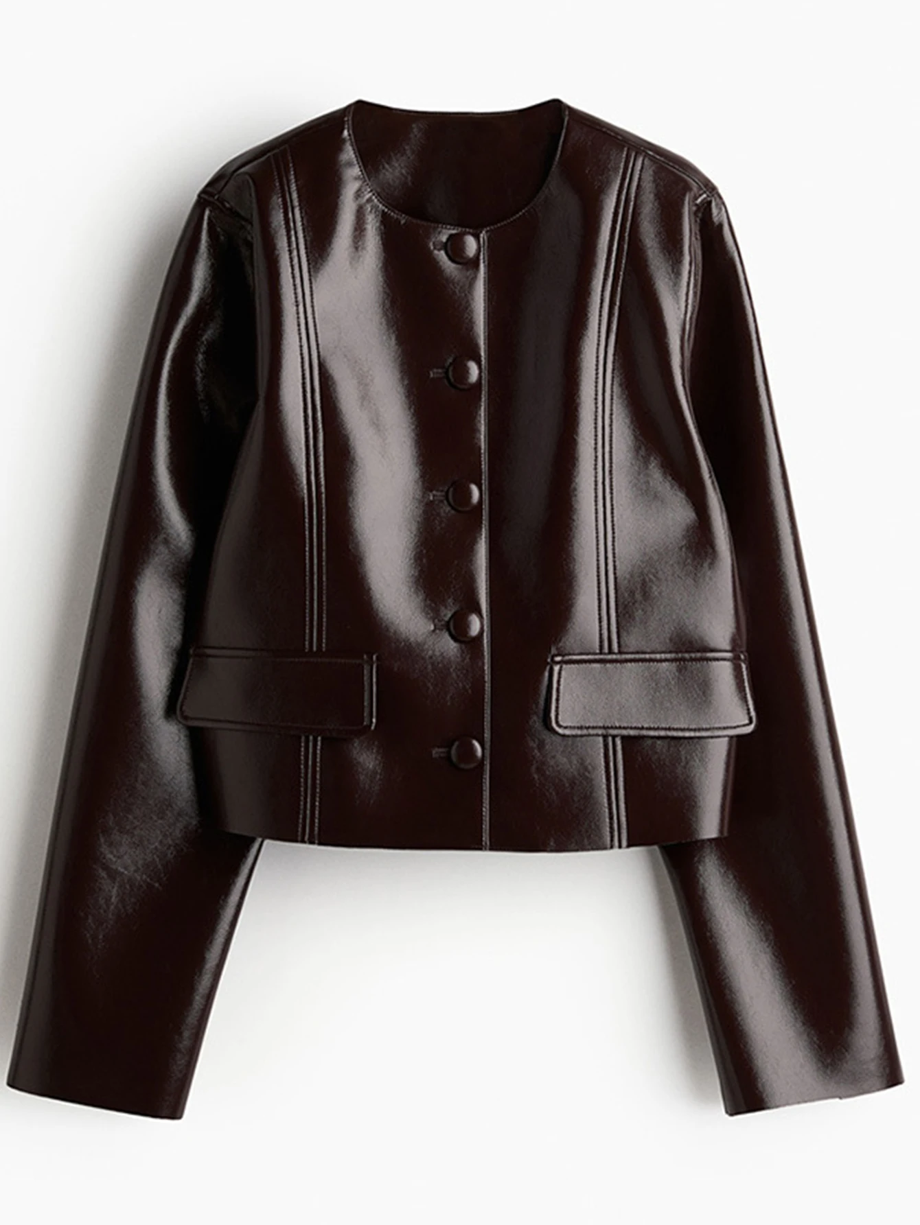 Vestes élégantes en fausse fourrure pour femmes, Mini manteau à revers à manches longues, mode de rue, vêtements quotidiens, automne hiver