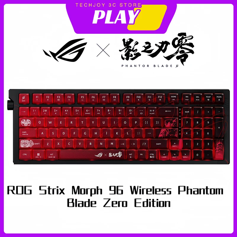 ASUS ROG Strix Morph 96 Wireless Phantom Blade Zero Edition Gaming Keyboard Tri-Mode Multifunction Knob 590H Battery for Gamers