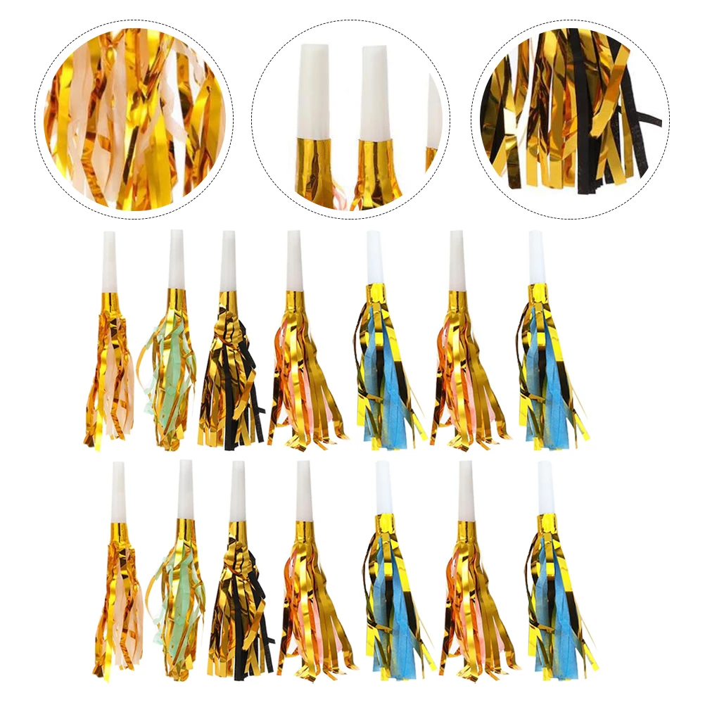 30 pçs torcendo chifre presentes blowouts assobios festa sopradores crianças adultos aniversário natal casamentos brinquedos instrumentos musicais