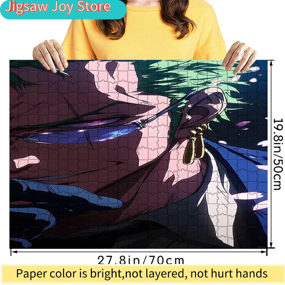 

Премиум-пазл из бумаги: Ророноа Зоро в стильных солнцезащитных очках (крупный план), аниме-арт, высококачественный картонный пазл для всей семьи