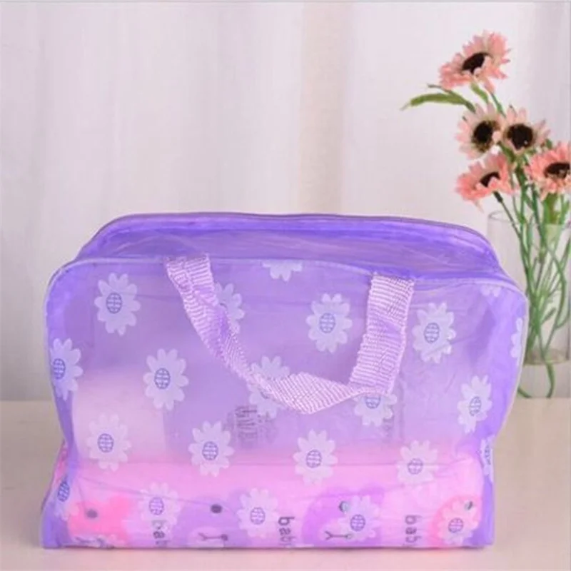 Waterproof PVC Cosmetic Storage Bag Women Transparent Organizer For Makeup Pouch Compression Travelling Bath Bags