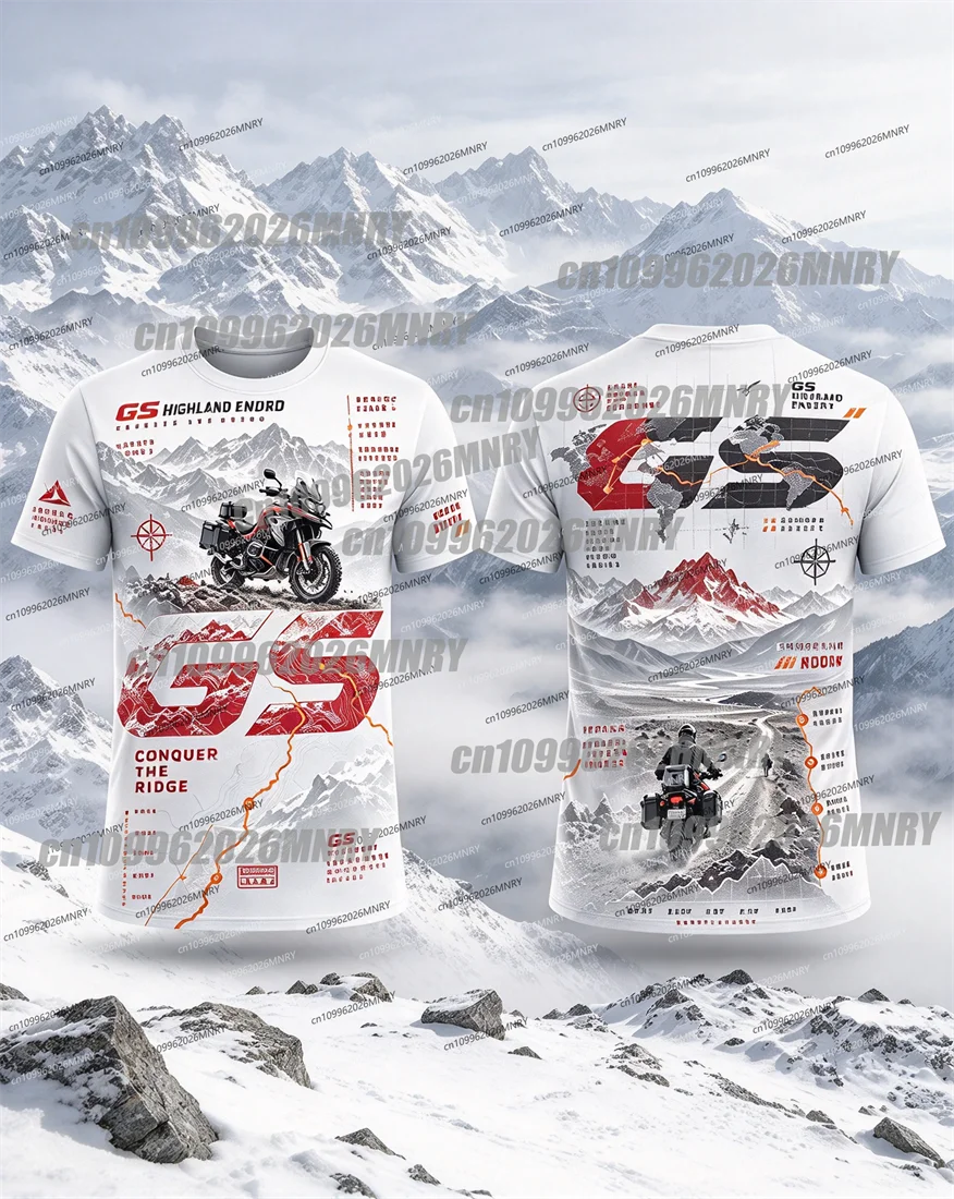 Volcano Motorcycle Trip Tee Top 3d Print Moto Cycling Tshirt Men Clothing Man Jersey GS Motorbike Adventure T Shirt For Men
