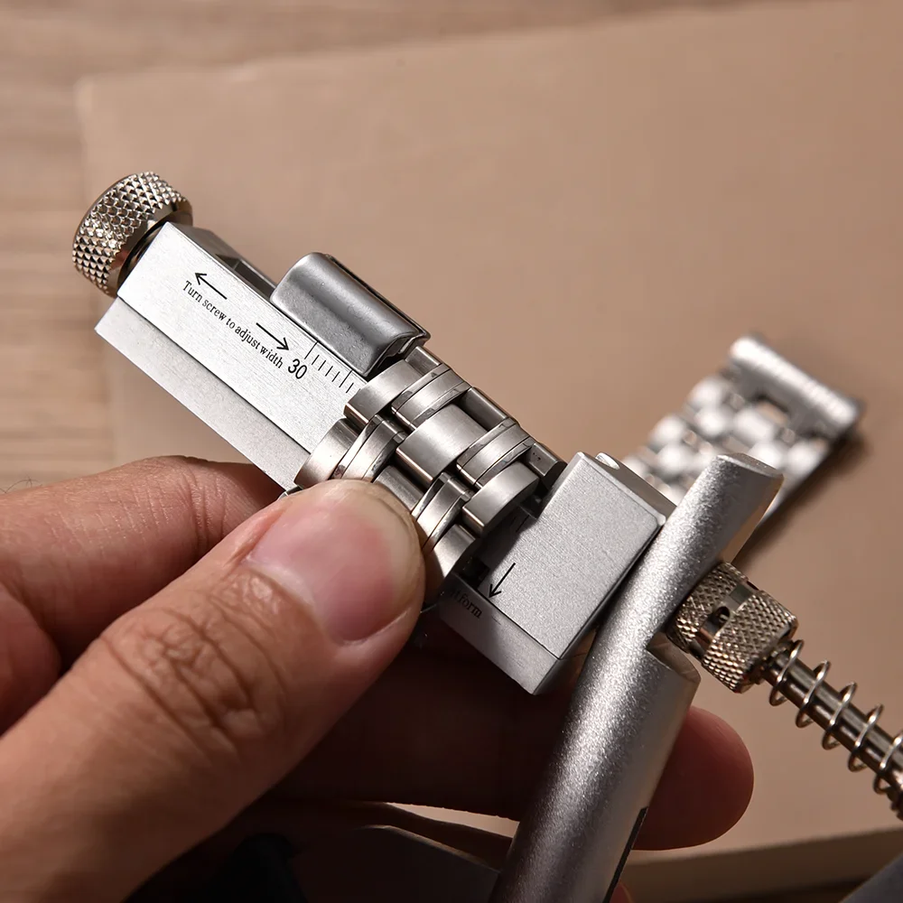 Профессиональный набор инструментов для пружинного стержня, ремешок для часов, плоскогубцы для снятия штифтов, набор для ремонта браслета с футляром для штифта для часовщика