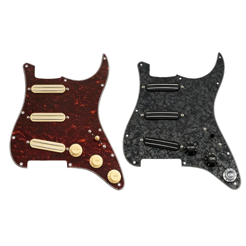 11 Löcher Gitarren-Tonabnehmer, kratzfeste Platte, schützende, vorverkabelte, geladene Schlagbrett-Set, Ersatzteile für 69HD – Detail 1