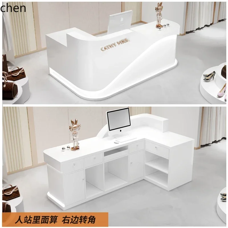 DSA Cream Style Bar Counter Lacquered Reception Clothing Store Cash Register