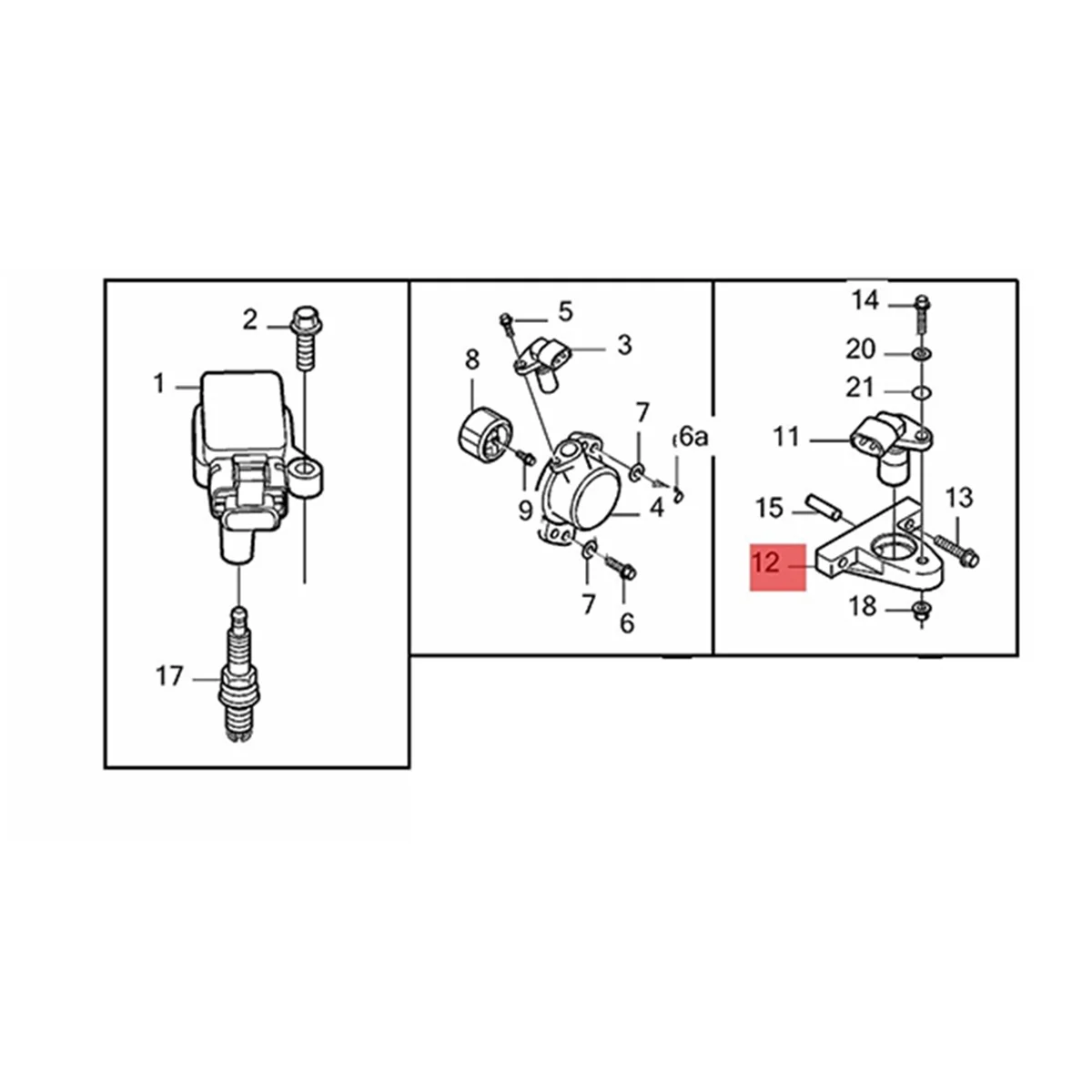 Car Support Ignition Camshaft Position Sensor Bracket 30637802 for Volvo XC90 XC60 V70 V50 S80 S60 1999-2006 Auto