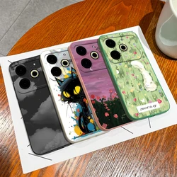 Case For Tecno Pova 6 Neo Colorful Graffiti Cat Pattern Liquid Silicone Soft TPU Phone Casing For TecnoPova6 Neo Fundas Bumper