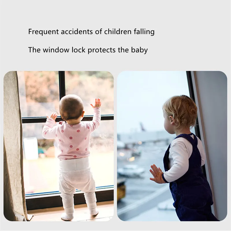 Child Protection Window Restrictor Adjustable Window Lock ABS Child Safety Stopper Falling Prevention Lock Limiter Care for Baby