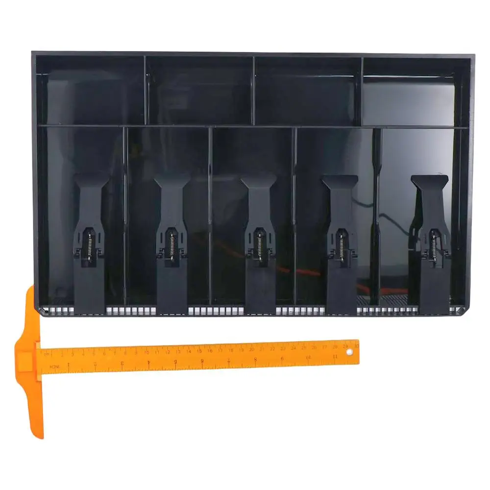 

Пластиковый кассовый аппарат из АБС-пластика 15,9 дюйма X 9,6 дюйма Ш X 1,42 дюйма В, черный вставной лоток для ящика, кассовый аппарат для офиса