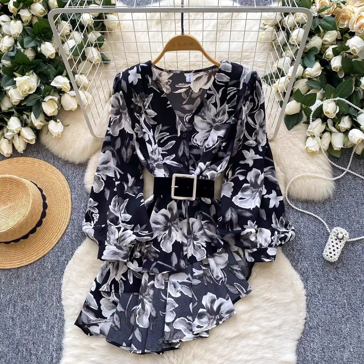 Overhemden en blouses Onregelmatig luipaardoverhemd Chemise Femme Tuniek Design Chic All-match Eenvoudig Camisas De Mujer Chic Blusas