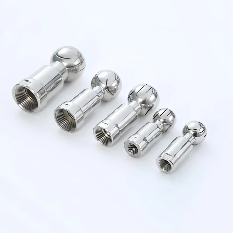 

1/4 3/8 дюйма 1/2 дюйма 3/4 дюйма 1 дюйма 1-1/2 BSP с внутренней резьбой из нержавеющей стали 304, санитарный шарик для очистки бака CIP, вращающийся шарик-распылитель