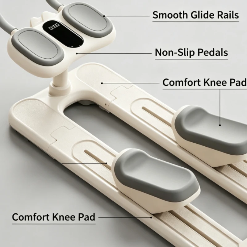 Adjustable Abdominal Trainer With Non-Slip Pads And Ergonomic Grips For Waist And Core Strengthening