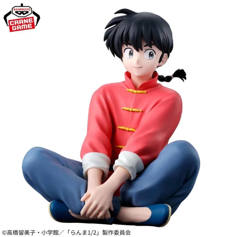 

Подлинная оригинальная Bandai Banpresto Ranma 1/2 Saotome Ranma аниме фигурка модель коллекционная фигурка игрушки сидячая поза кукла подарок