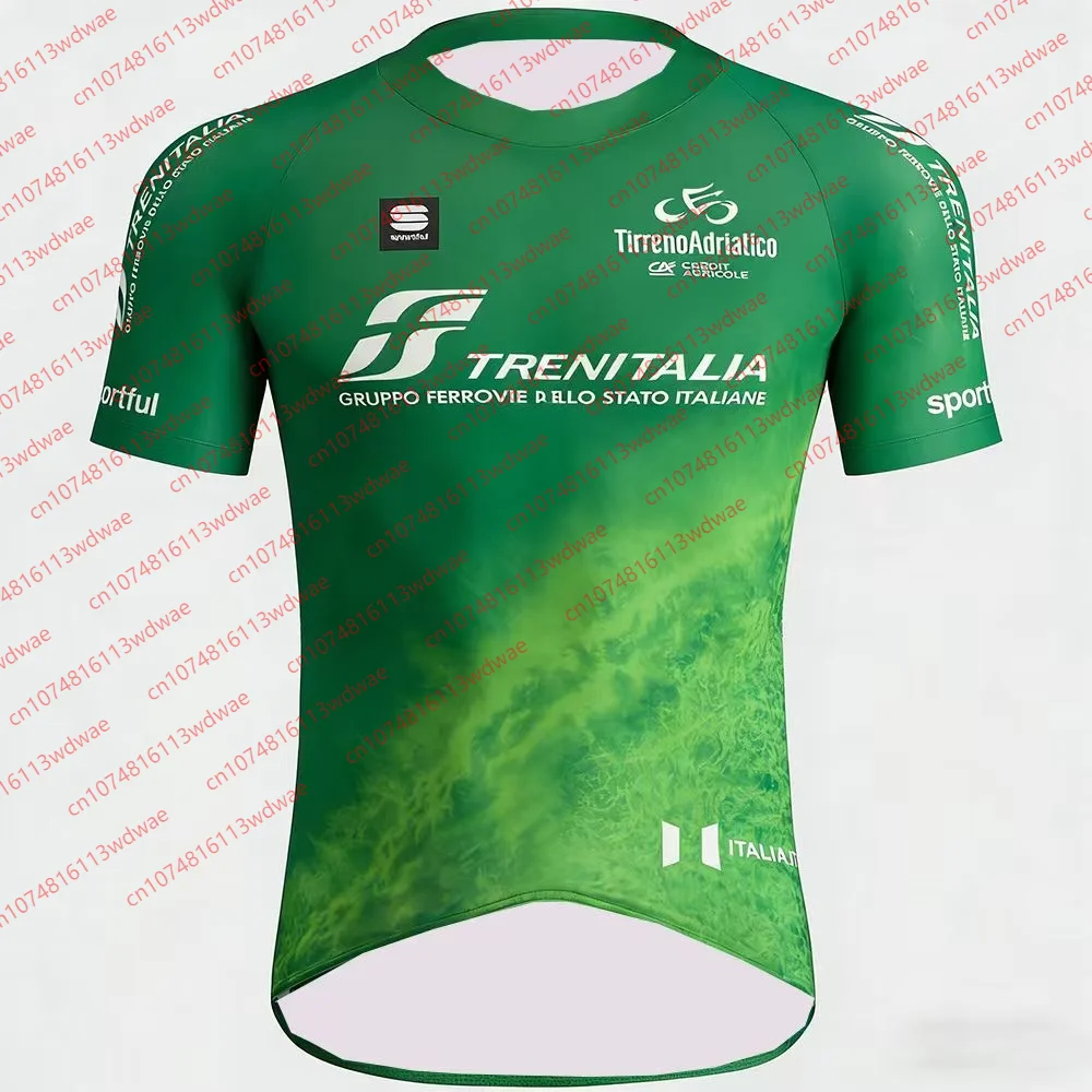 

Tirreno-Adriatico Trenitalia Cycling Jersey Sportful Quick Dry Breathable Short Sleeve Road Bike Top for Cycling Fans Race