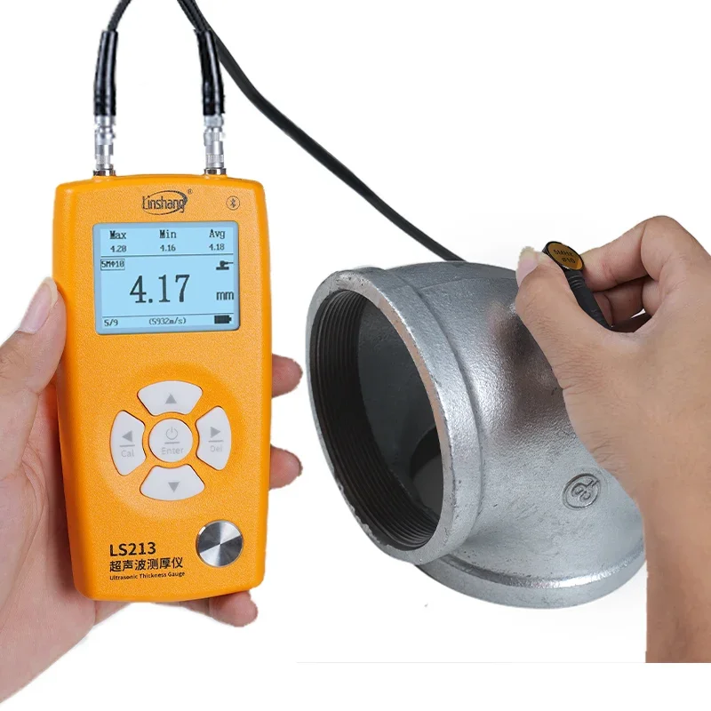 LS213 Digital Ultrasonic Metal Thickness Gauge Price Metal by Coating Portable Tester