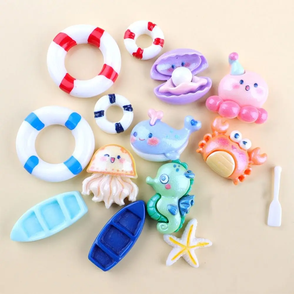 New Marine Animal Shoe Charms Resin DIY Phone Case Decoration Cute Portable Shoe Attachment Kids Gifts