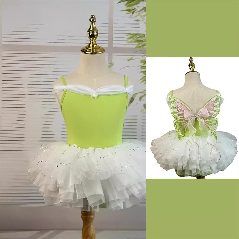 Lovely Girls Dancewear Ballet Leotard Tutu Set Birthday XMAS Gifts for Daughter Kids Children Performance